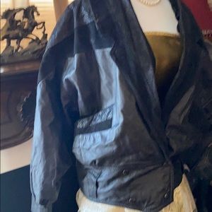 Black leather jacket size small